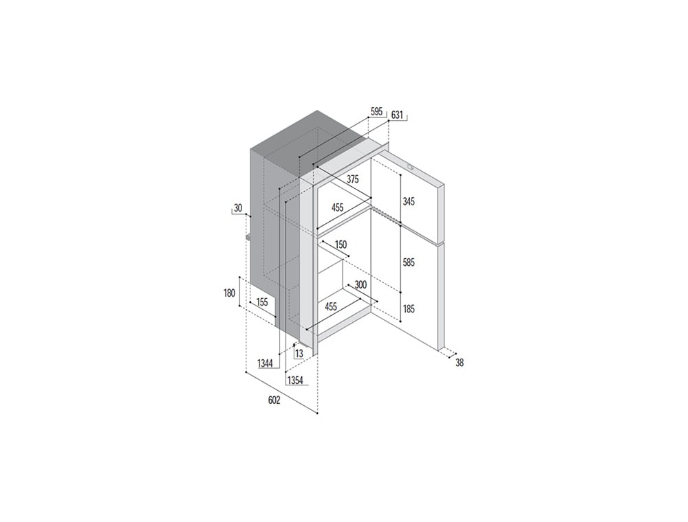 Габариты холодильника Vitrifrigo DP2600iX