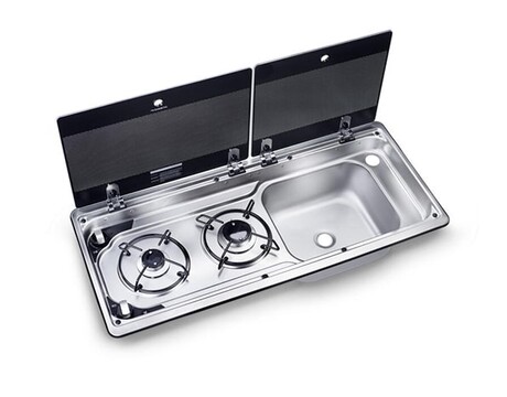 Двухконфорочная варочная панель Dometic MO 9722R, мойка
