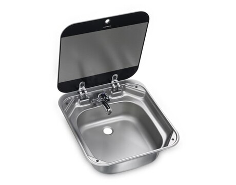Квадратная раковина со стеклянной крышкой Dometic SNG 4237