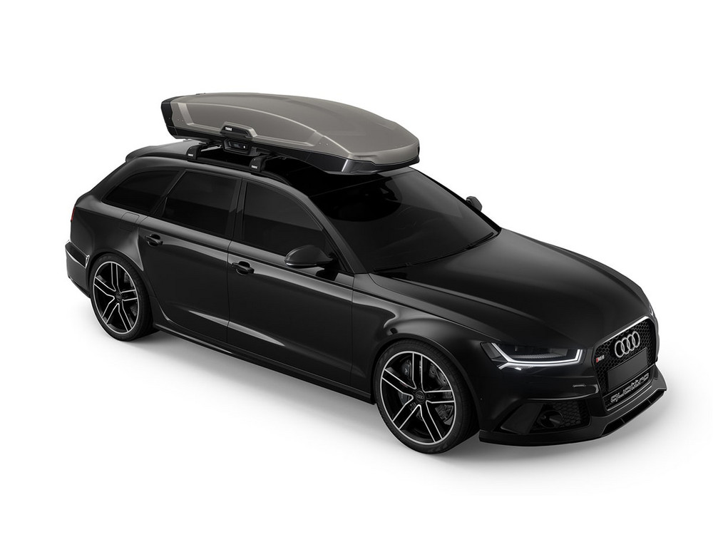 Большой автомобильный бокс Thule Vector L титанового цвета