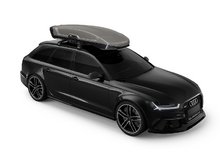 Большой автомобильный бокс Thule Vector L титанового цвета