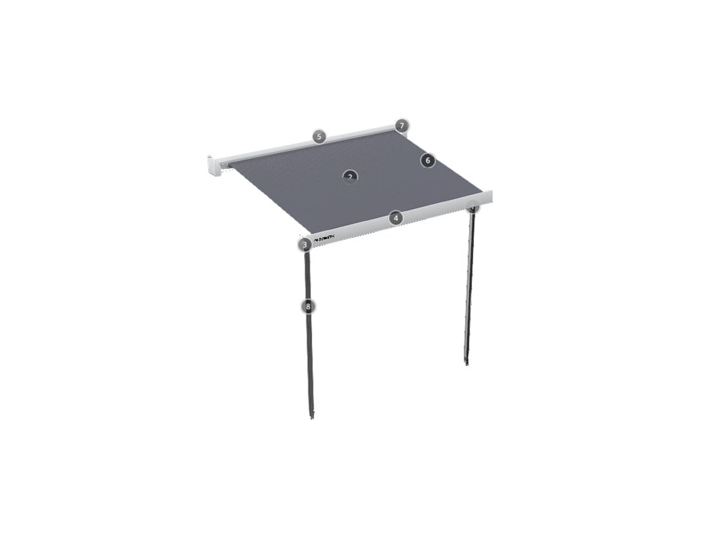 Маркиза Dometic PerfectWall PW 1100 3 м в разложенном виде