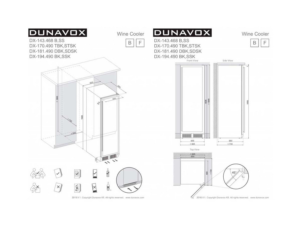 Габариты Dunavox DX-194.490SSK