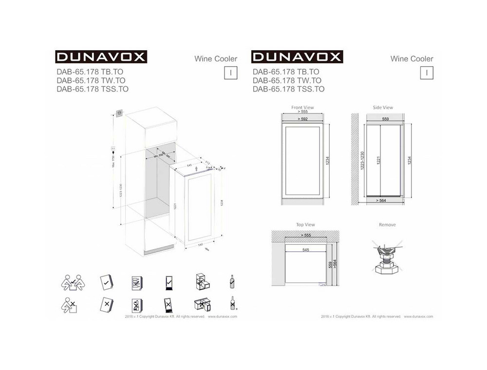 Размеры шкафа Dunavox DAB-65.178TSS.TO