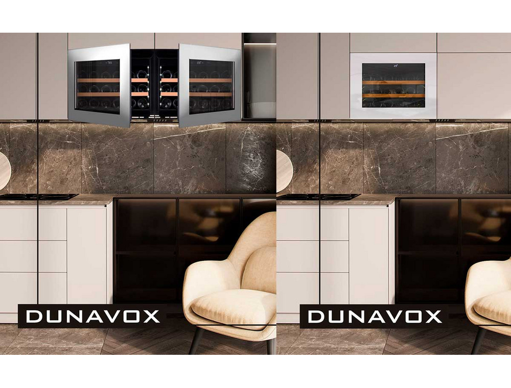 Винный шкаф Dunavox DAV-18.46W.TO в интерьере