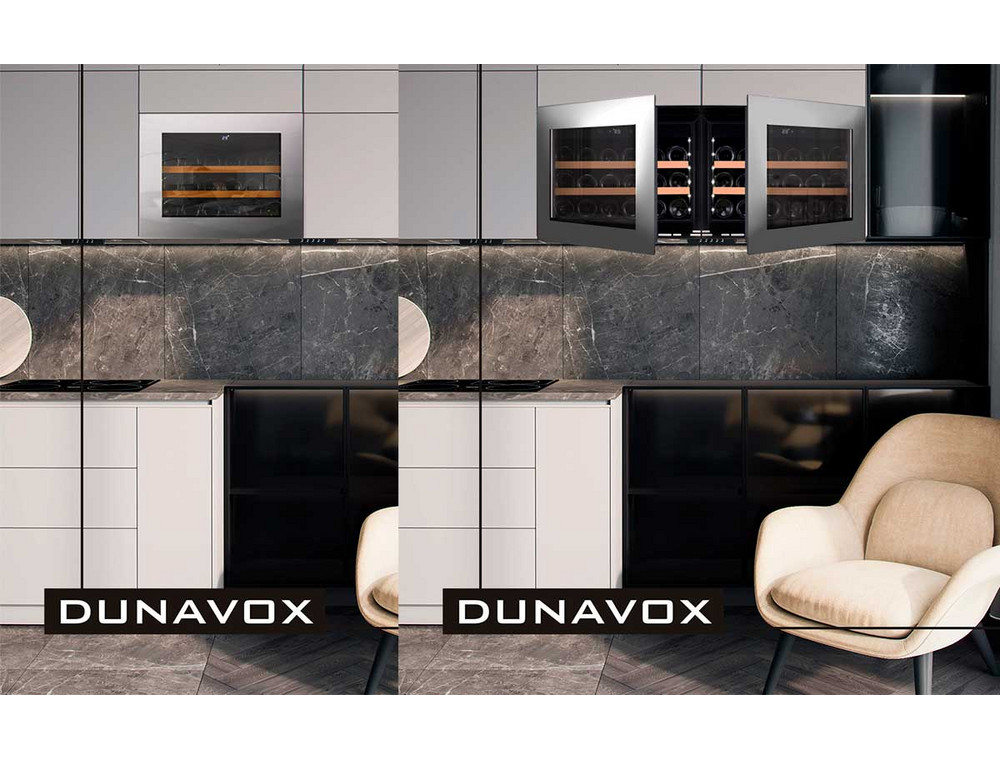 Винный шкаф Dunavox DAV-18 46SS TO в интерьере