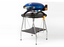 Синий газовый гриль O-GRILL 700T на подставке