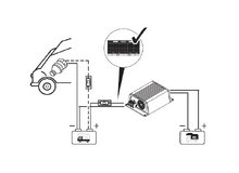 Подключение конвертора напряжения Dometic PerfectPower DCC 2412-20