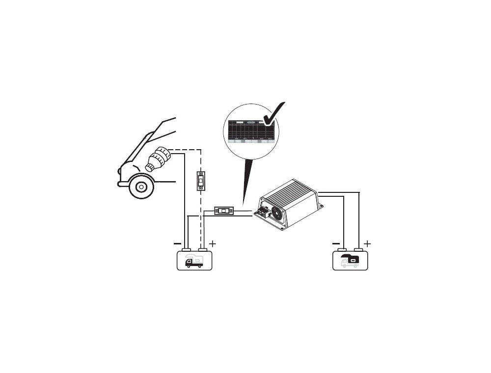 Подключение конвертора Dometic PerfectPower DCC 1212-40