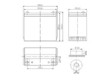 Габариты аккумулятора для ибп Delta DTM 1255 L
