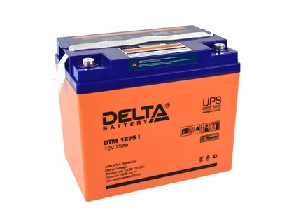 Свинцово кислотная аккумуляторная батарея Delta DTM 1275 I с LCD-дисплеем