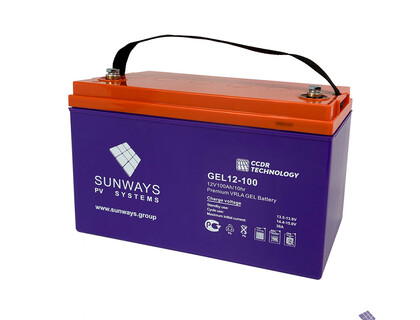 Гелевая аккумуляторная батарея Sunways GEL 12-100