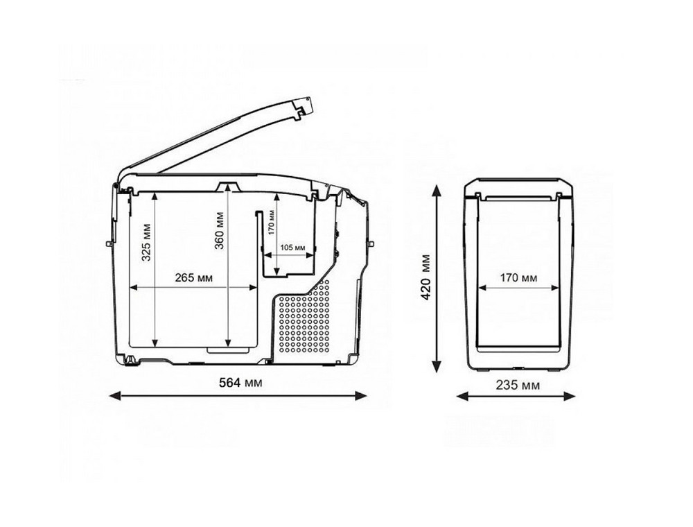 Габариты Indel B TB18