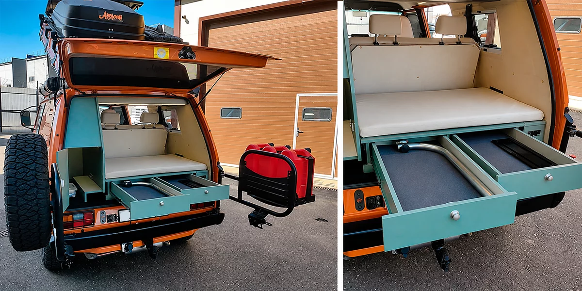 Шкаф для вещей автодома Volkswagen T3 Syncro