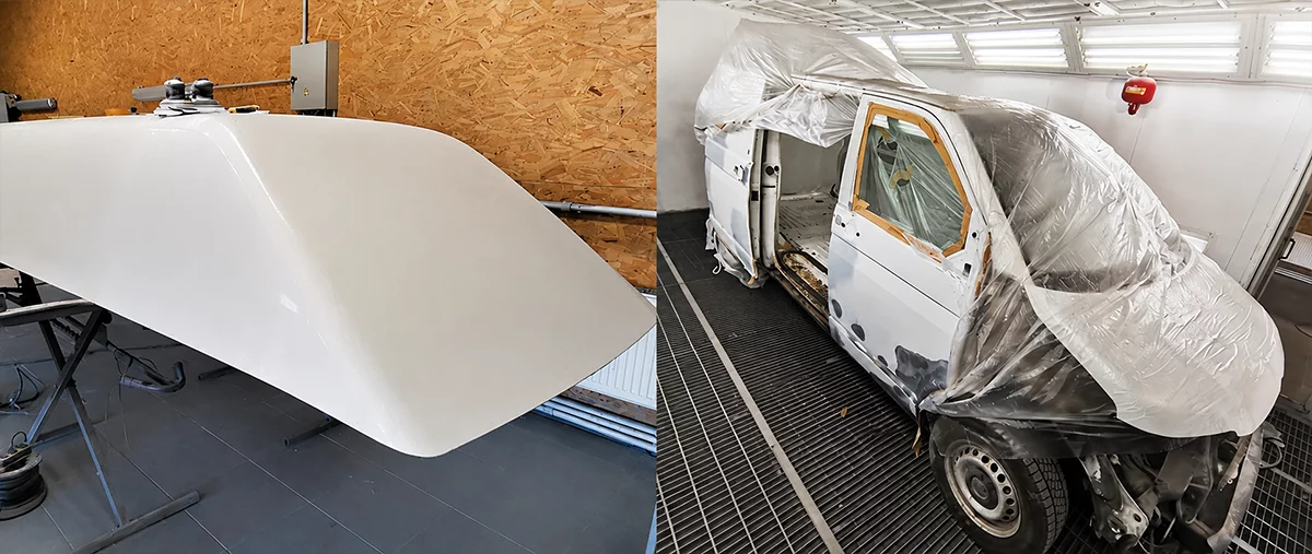 Стеклопластиковая крыша фургона Volkswagen T5 перед переоборудованием в автодом