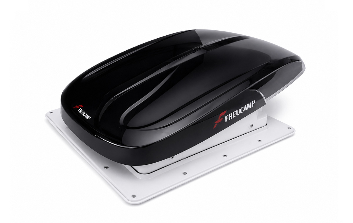 Накрышный люк с вентилятором Freucamp Plusfan 3J-PF 400x400 мм, черный
